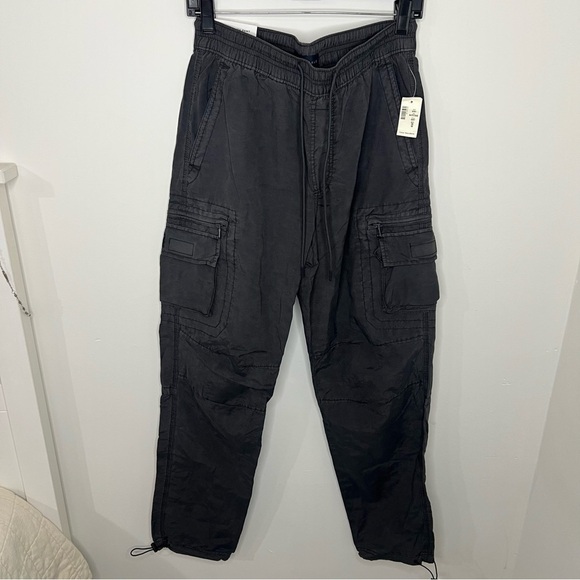 Aeropostale Other - Aeropostale Mens Small Active Utility Cargo Pants Joggers Elastic Waist Black